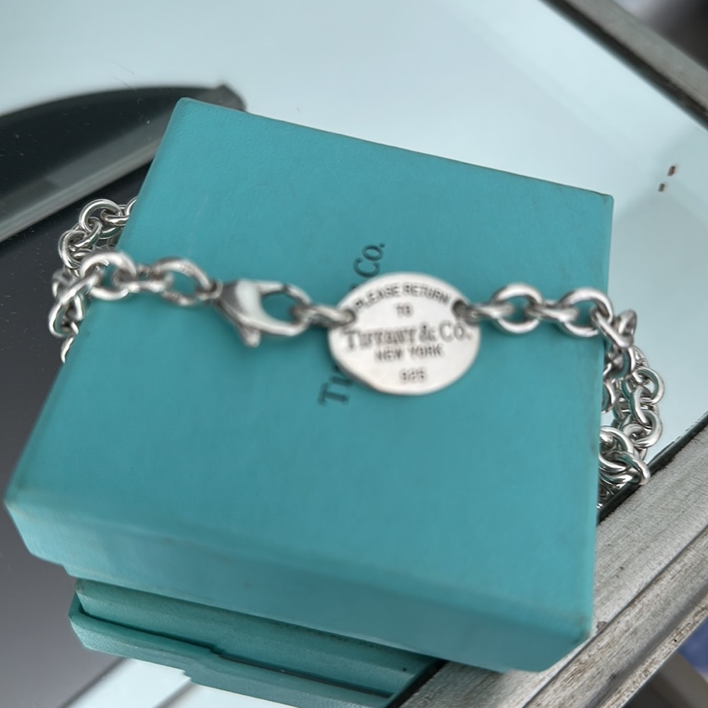 tiffany. return to tiffany silver chocker - Picture 2 of 4